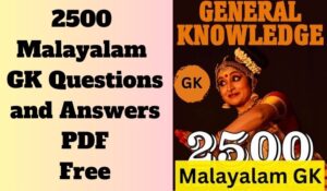 Malayalam GK Questions and Answers PDF