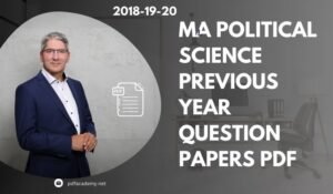 ma political science previous year question papers
