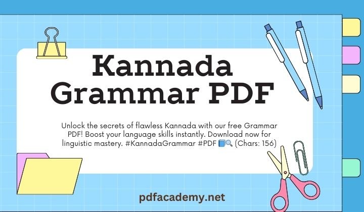 124 Page Kannada Grammar PDF – Boost your language skills instantly
